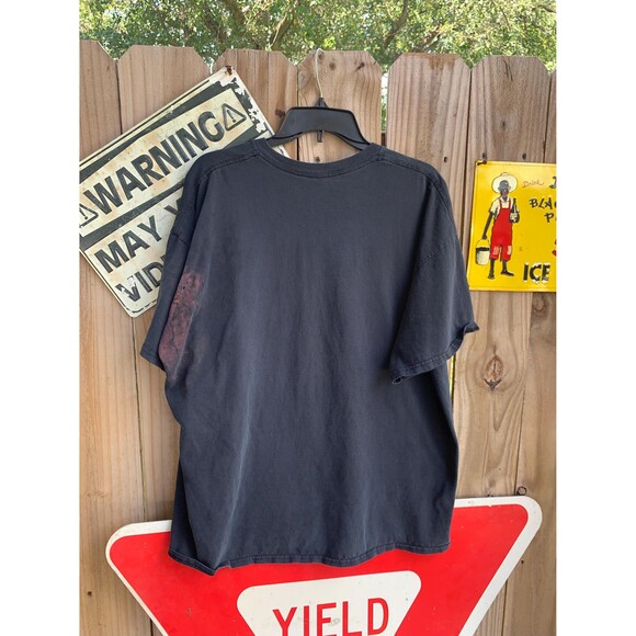 Vintage Y2K Grim Reaper Angel Biker Distressed Tshirt Size XXL - Picture 3 of 7